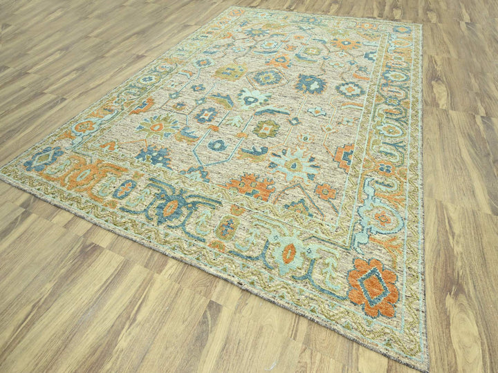 12'2" x 14'10" New Hand Knotted Brown Wool Rectangle Oriental Rug - MOA10277005