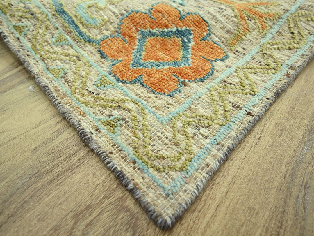12'2" x 14'10" New Hand Knotted Brown Wool Rectangle Oriental Rug - MOA10277005