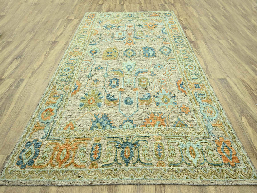 10'2" x 14'2" New Hand Knotted Brown Wool Rectangle Oriental Rug - MOA10277006