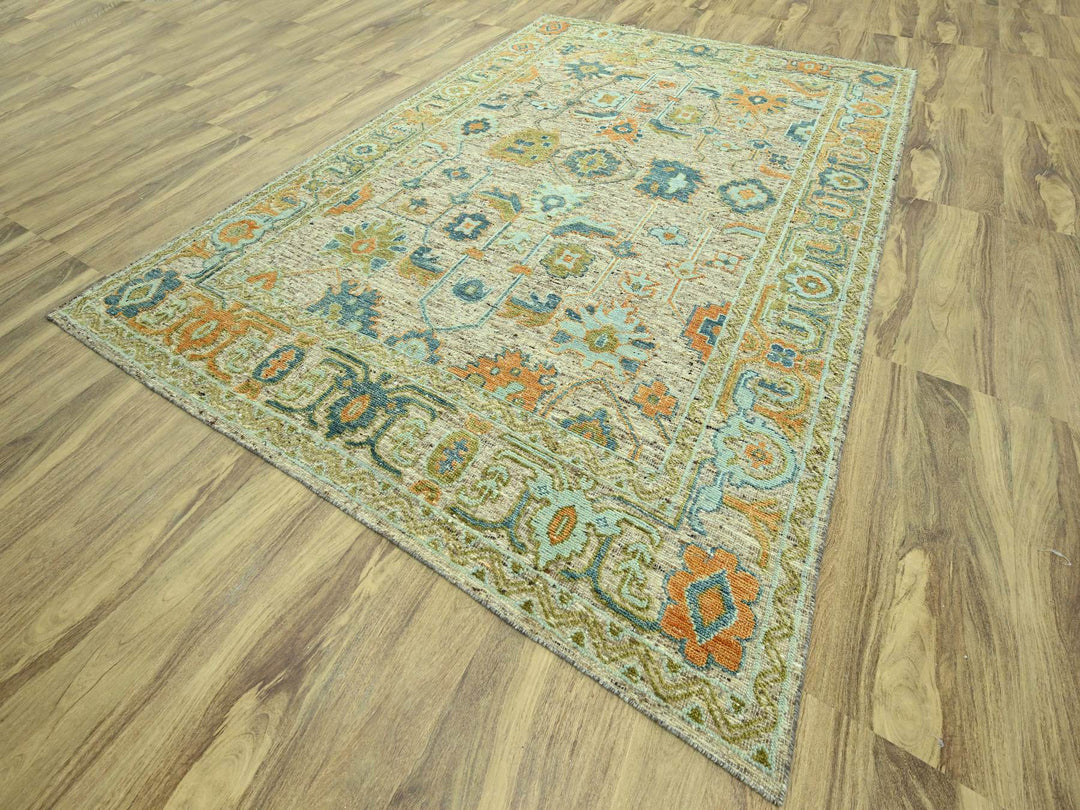 10'2" x 14'2" New Hand Knotted Brown Wool Rectangle Oriental Rug - MOA10277006
