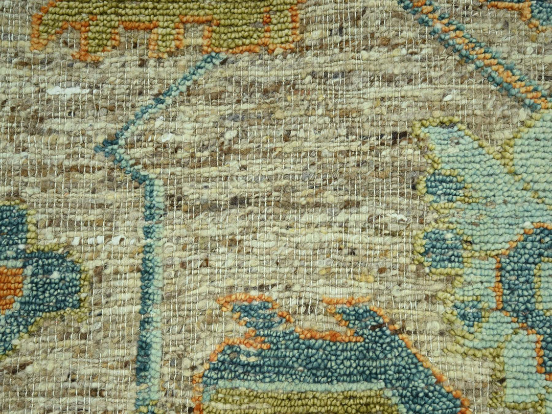 10'2" x 14'2" New Hand Knotted Brown Wool Rectangle Oriental Rug - MOA10277006