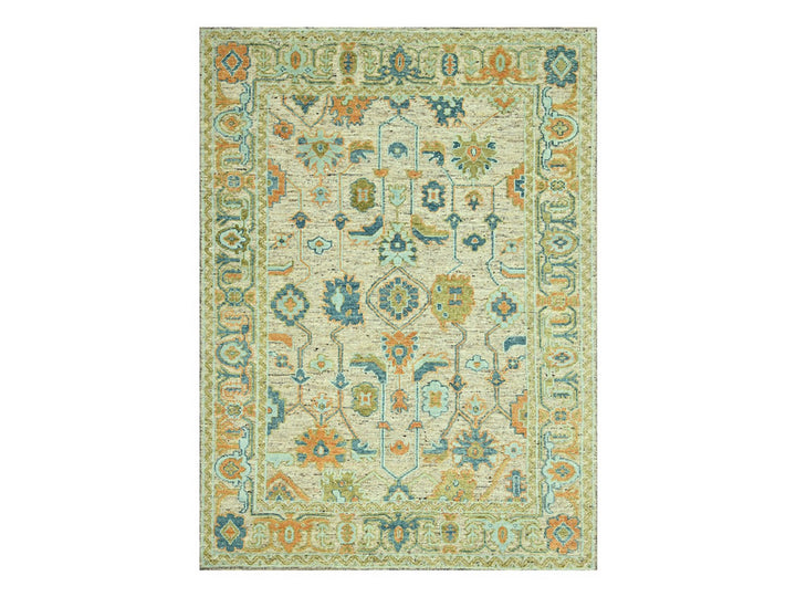 9'1" x 12'0" New Hand Knotted Brown Wool Rectangle Oriental Rug - MOA10277007