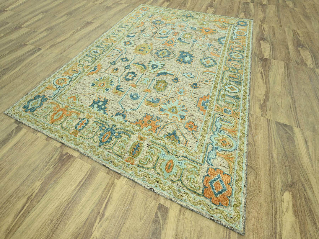 9'1" x 12'0" New Hand Knotted Brown Wool Rectangle Oriental Rug - MOA10277007