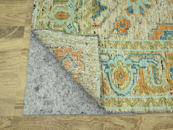 9'1" x 12'0" New Hand Knotted Brown Wool Rectangle Oriental Rug - MOA10277007