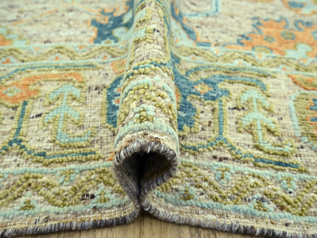 9'1" x 12'0" New Hand Knotted Brown Wool Rectangle Oriental Rug - MOA10277007