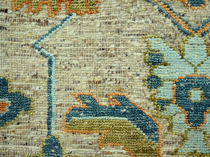 9'1" x 12'0" New Hand Knotted Brown Wool Rectangle Oriental Rug - MOA10277007