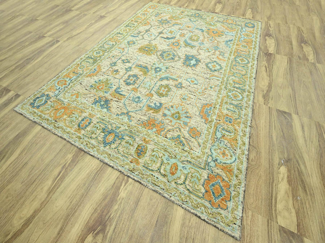 9'3" x 12'2" New Hand Knotted Brown Wool Rectangle Oriental Rug - MOA10277008