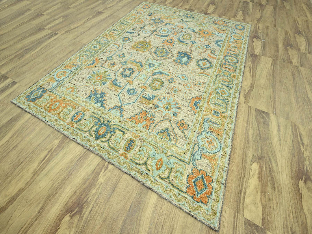 9'2" x 12'0" New Hand Knotted Brown Wool Rectangle Oriental Rug - MOA10277009