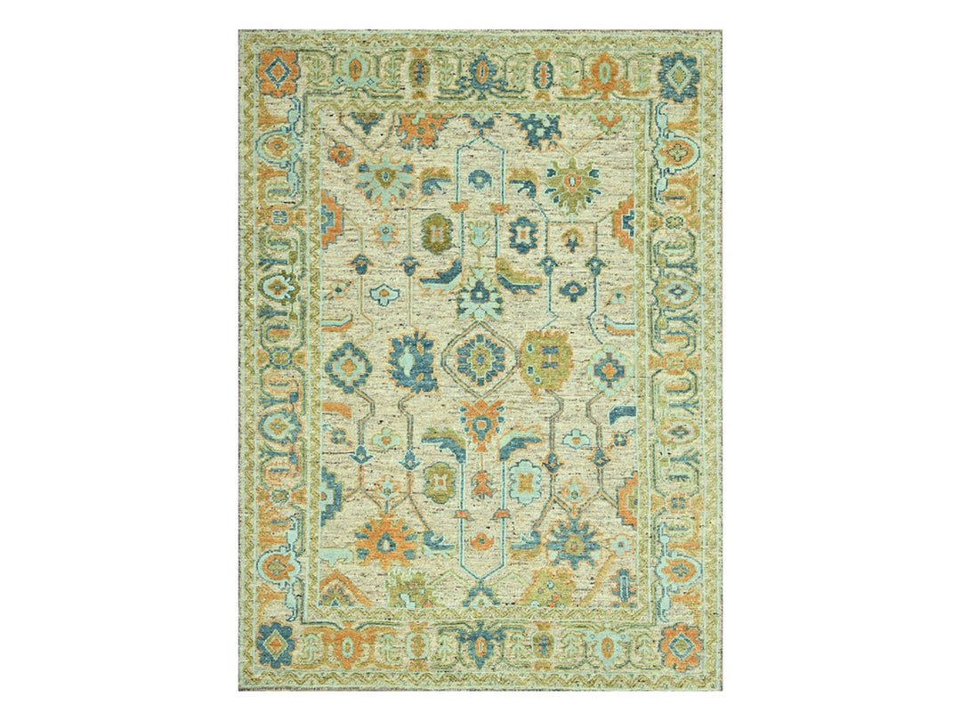 9'1" x 11'10" New Hand Knotted Brown Wool Rectangle Oriental Rug - MOA10277010