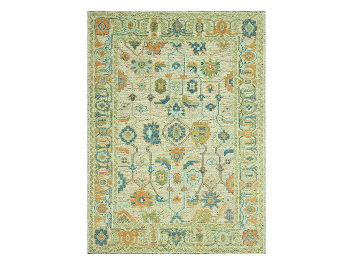 9'1" x 11'10" New Hand Knotted Brown Wool Rectangle Oriental Rug - MOA10277010