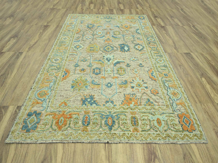 9'1" x 11'10" New Hand Knotted Brown Wool Rectangle Oriental Rug - MOA10277010