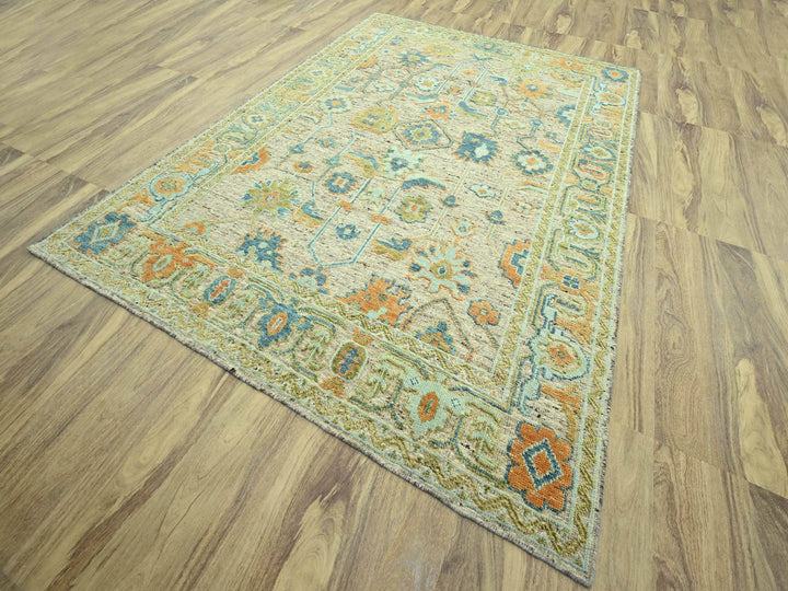 9'1" x 11'10" New Hand Knotted Brown Wool Rectangle Oriental Rug - MOA10277010