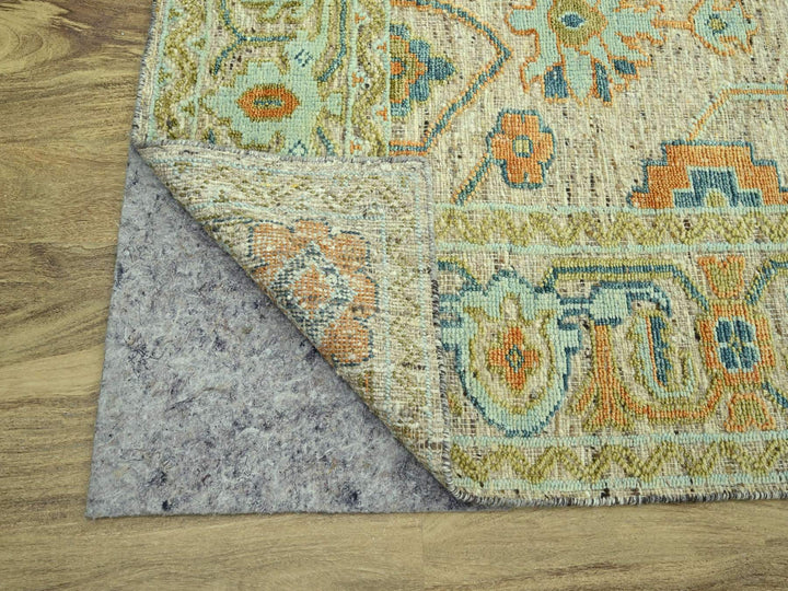 9'1" x 11'10" New Hand Knotted Brown Wool Rectangle Oriental Rug - MOA10277010