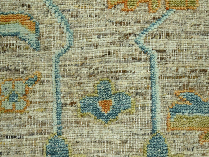 9'1" x 11'10" New Hand Knotted Brown Wool Rectangle Oriental Rug - MOA10277010