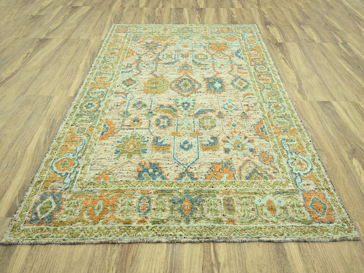 8'1" x 10'1" New Hand Knotted Brown Wool Rectangle Oriental Rug - MOA10277011