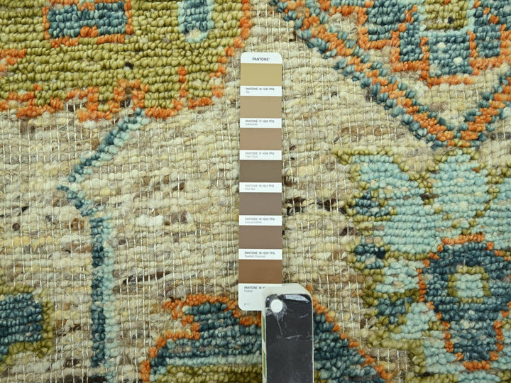 8'1" x 10'1" New Hand Knotted Brown Wool Rectangle Oriental Rug - MOA10277011