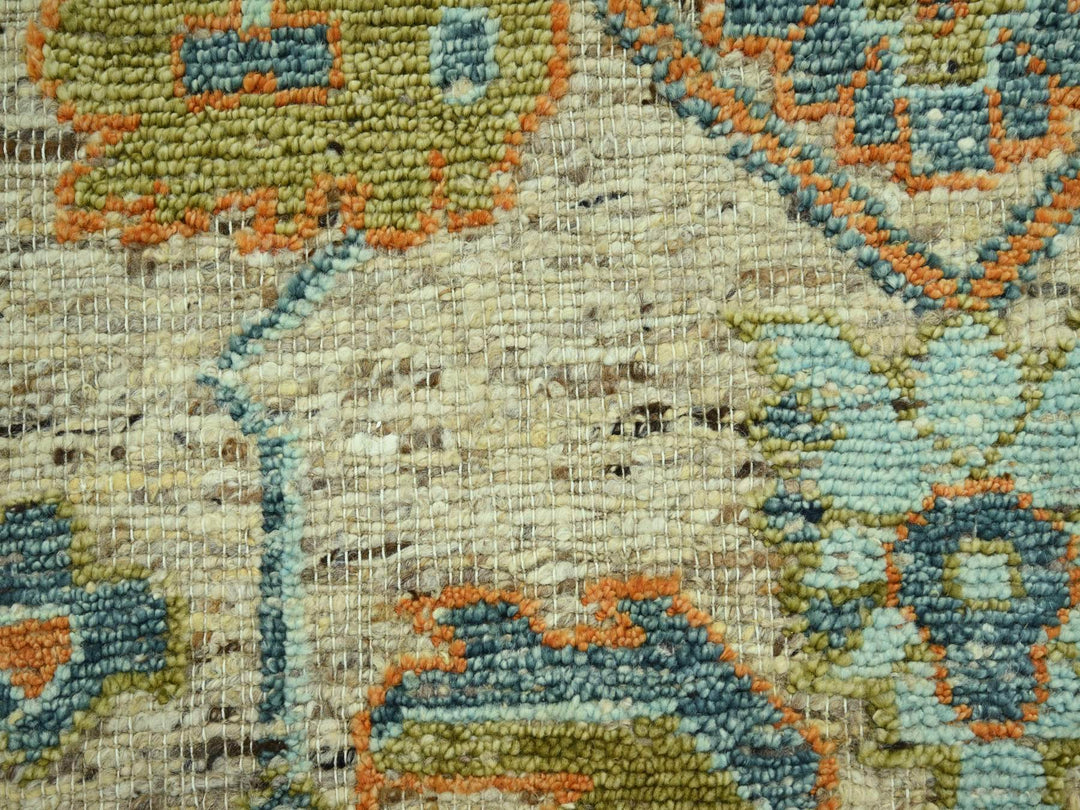 8'1" x 10'1" New Hand Knotted Brown Wool Rectangle Oriental Rug - MOA10277011