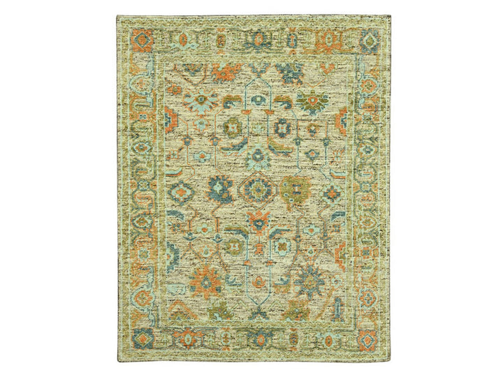 8'1" x 10'0" New Hand Knotted Brown Wool Rectangle Oriental Rug - MOA10277012
