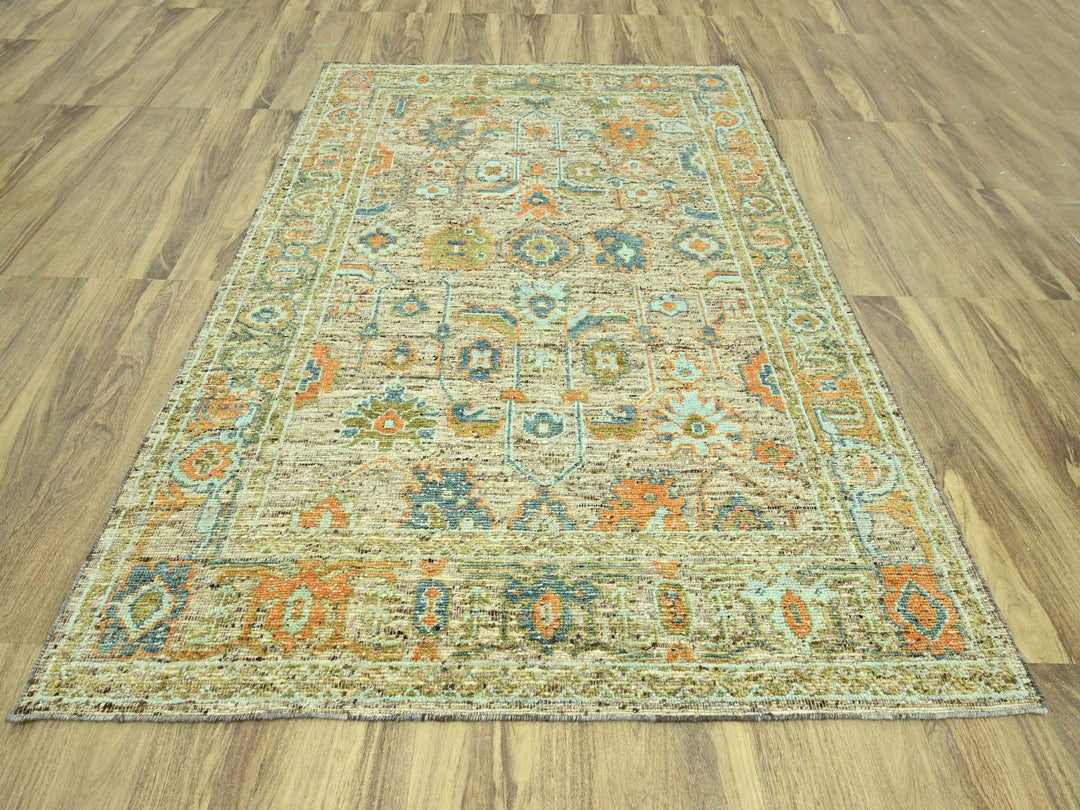 8'1" x 10'0" New Hand Knotted Brown Wool Rectangle Oriental Rug - MOA10277012