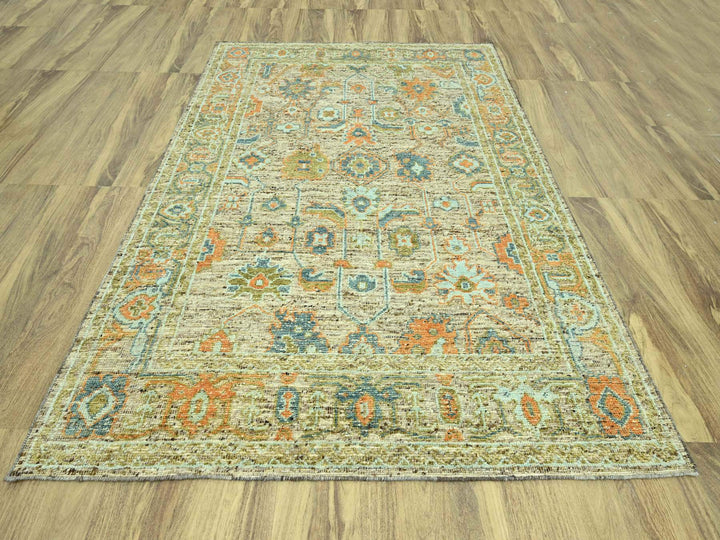 8'1" x 10'0" New Hand Knotted Brown Wool Rectangle Oriental Rug - MOA10277012