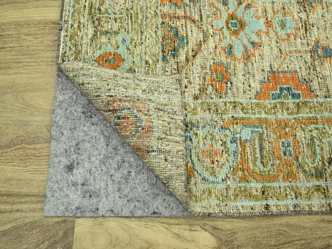 8'1" x 10'0" New Hand Knotted Brown Wool Rectangle Oriental Rug - MOA10277012