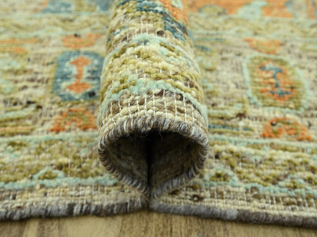 8'1" x 10'0" New Hand Knotted Brown Wool Rectangle Oriental Rug - MOA10277012
