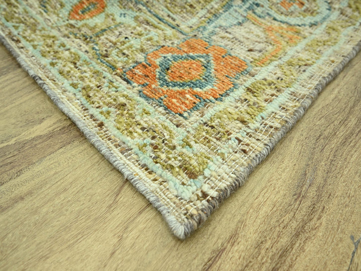 8'1" x 10'0" New Hand Knotted Brown Wool Rectangle Oriental Rug - MOA10277012