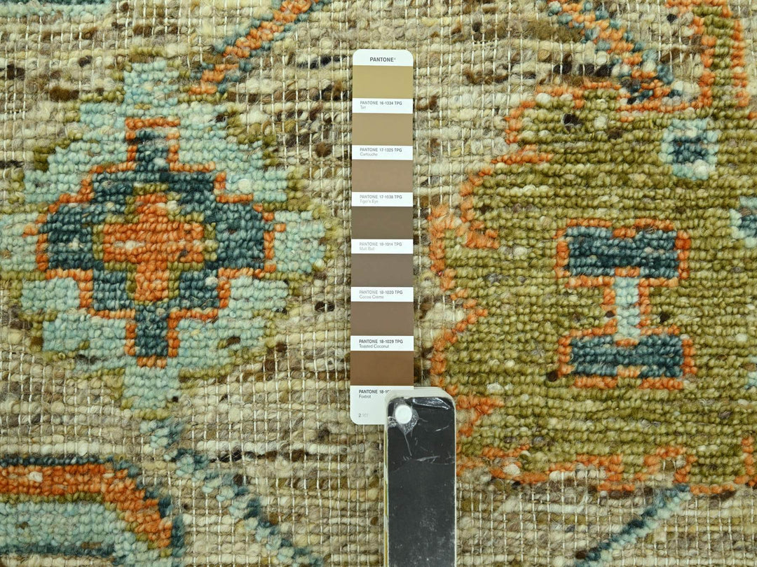 8'1" x 10'0" New Hand Knotted Brown Wool Rectangle Oriental Rug - MOA10277012