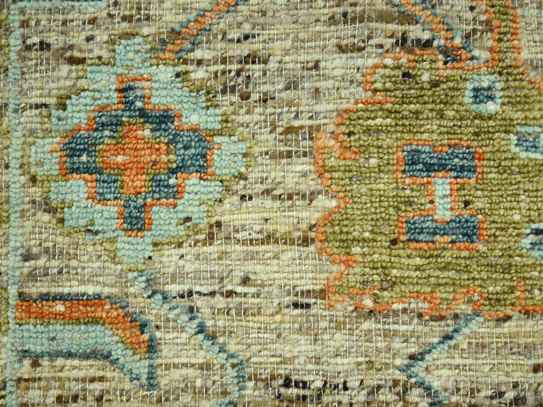 8'1" x 10'0" New Hand Knotted Brown Wool Rectangle Oriental Rug - MOA10277012