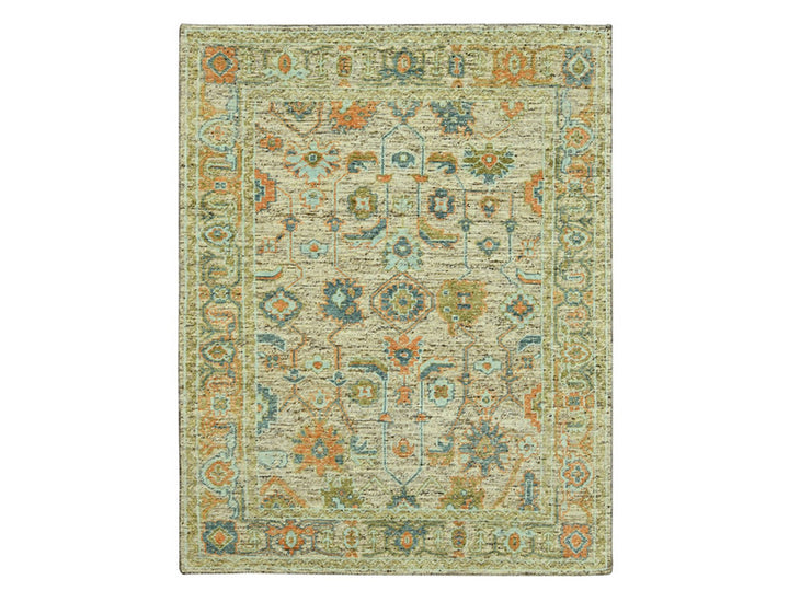 8'0" x 10'0" New Hand Knotted Brown Wool Rectangle Oriental Rug - MOA10277013