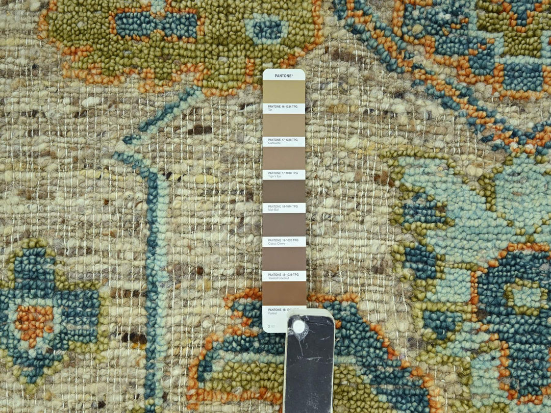 8'0" x 10'0" New Hand Knotted Brown Wool Rectangle Oriental Rug - MOA10277013
