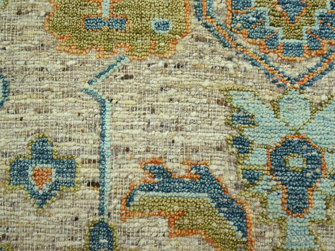 8'0" x 10'0" New Hand Knotted Brown Wool Rectangle Oriental Rug - MOA10277013