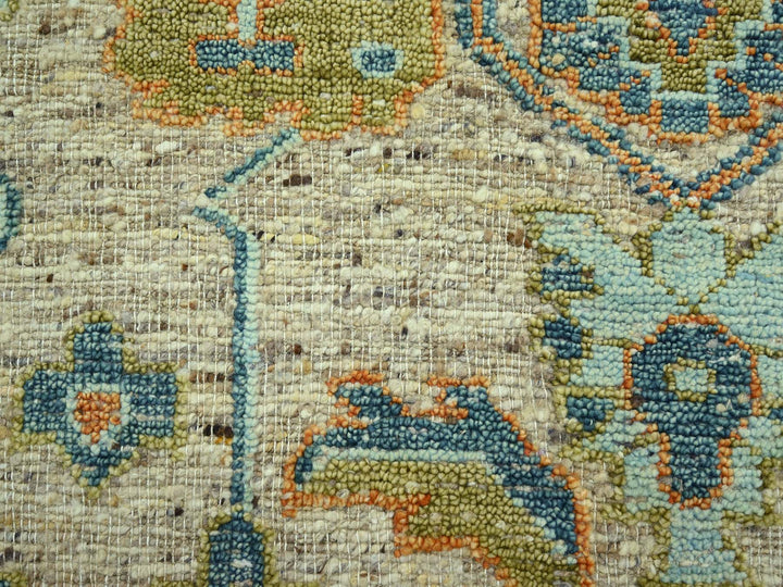 8'0" x 10'0" New Hand Knotted Brown Wool Rectangle Oriental Rug - MOA10277013