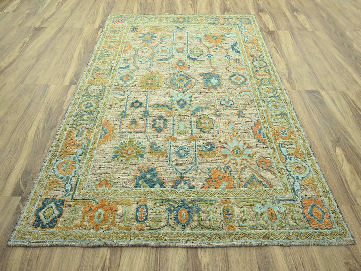 8'1" x 10'3" New Hand Knotted Brown Wool Rectangle Oriental Rug - MOA10277014