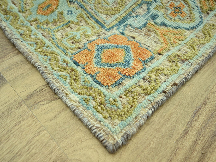 8'1" x 10'3" New Hand Knotted Brown Wool Rectangle Oriental Rug - MOA10277014
