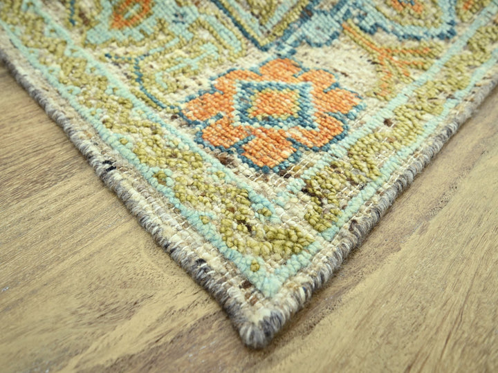 6'2" x 9'1" New Hand Knotted Brown Wool Rectangle Oriental Rug - MOA10277015