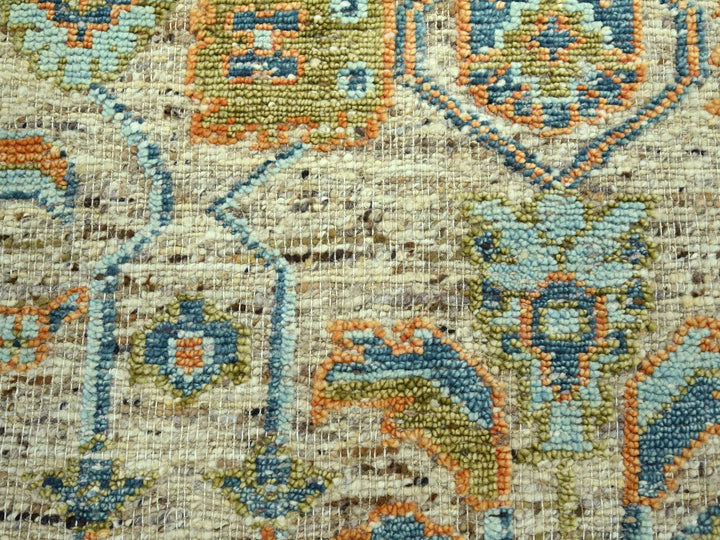 6'2" x 9'1" New Hand Knotted Brown Wool Rectangle Oriental Rug - MOA10277015