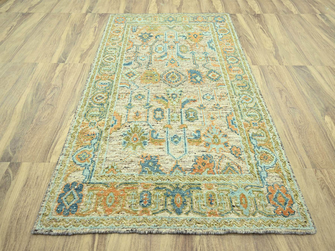 6'1" x 9'3" New Hand Knotted Brown Wool Rectangle Oriental Rug - MOA10277016