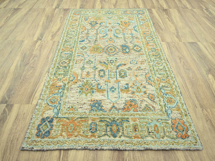 6'1" x 9'3" New Hand Knotted Brown Wool Rectangle Oriental Rug - MOA10277016
