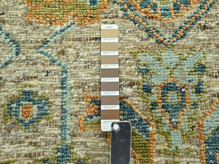 6'1" x 9'3" New Hand Knotted Brown Wool Rectangle Oriental Rug - MOA10277016