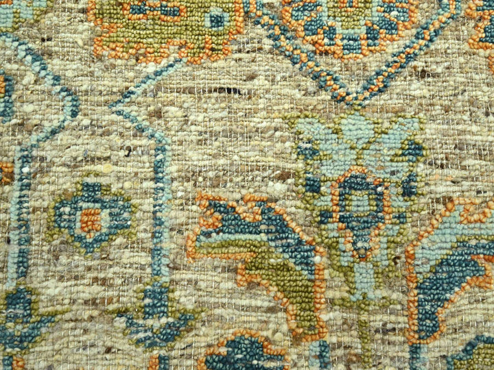 6'1" x 9'3" New Hand Knotted Brown Wool Rectangle Oriental Rug - MOA10277016