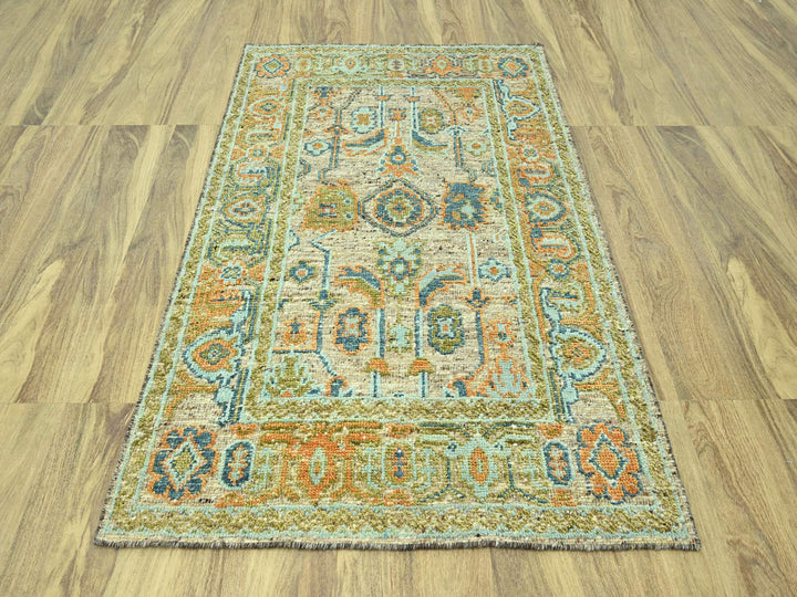 5'0" x 7'1" New Hand Knotted Brown Wool Rectangle Oriental Rug - MOA10277017