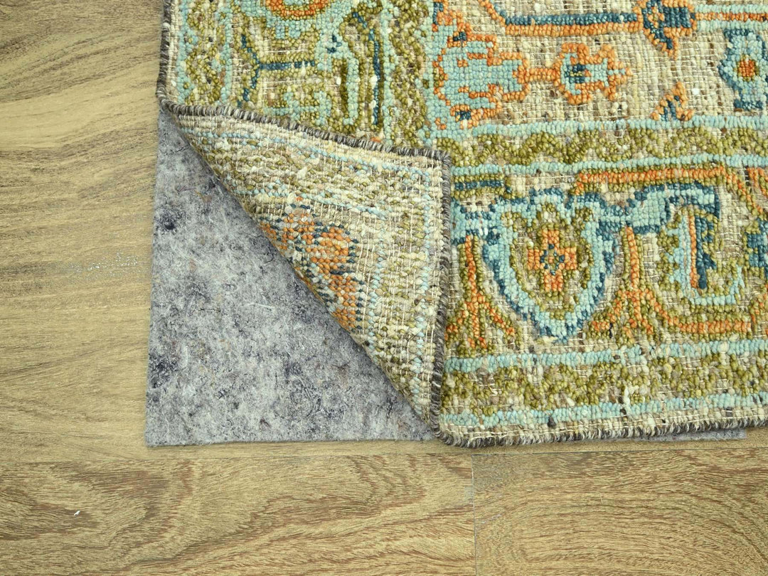 5'0" x 7'1" New Hand Knotted Brown Wool Rectangle Oriental Rug - MOA10277017