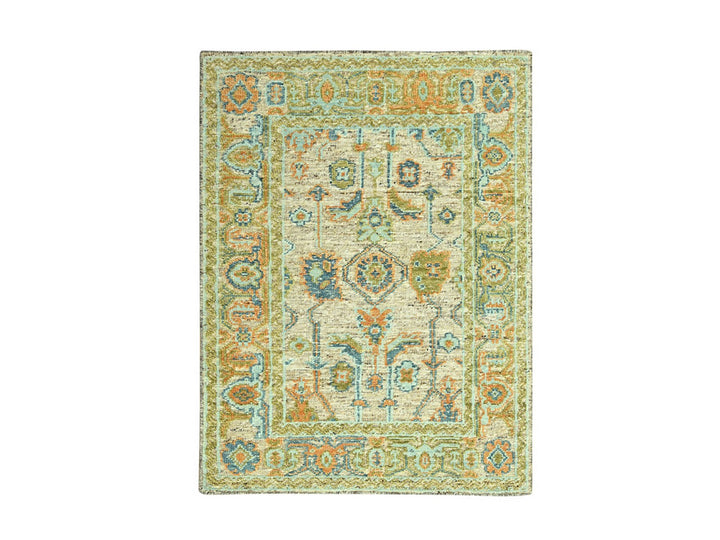 5'0" x 7'0" New Hand Knotted Brown Wool Rectangle Oriental Rug - MOA10277018