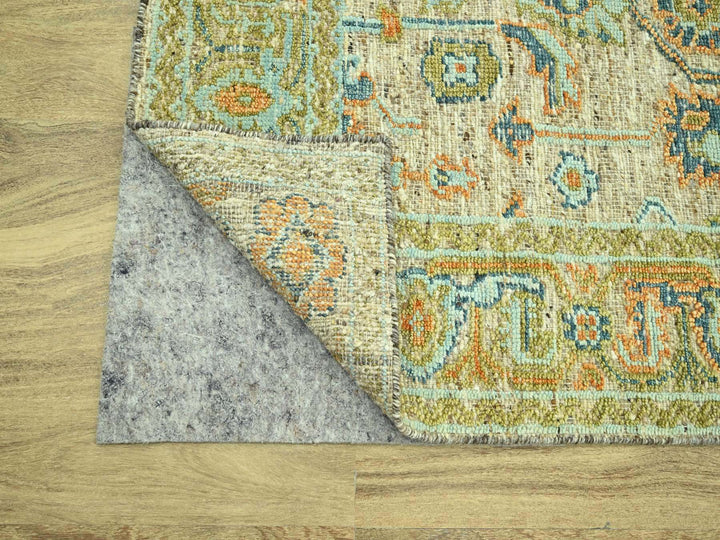5'0" x 7'0" New Hand Knotted Brown Wool Rectangle Oriental Rug - MOA10277018