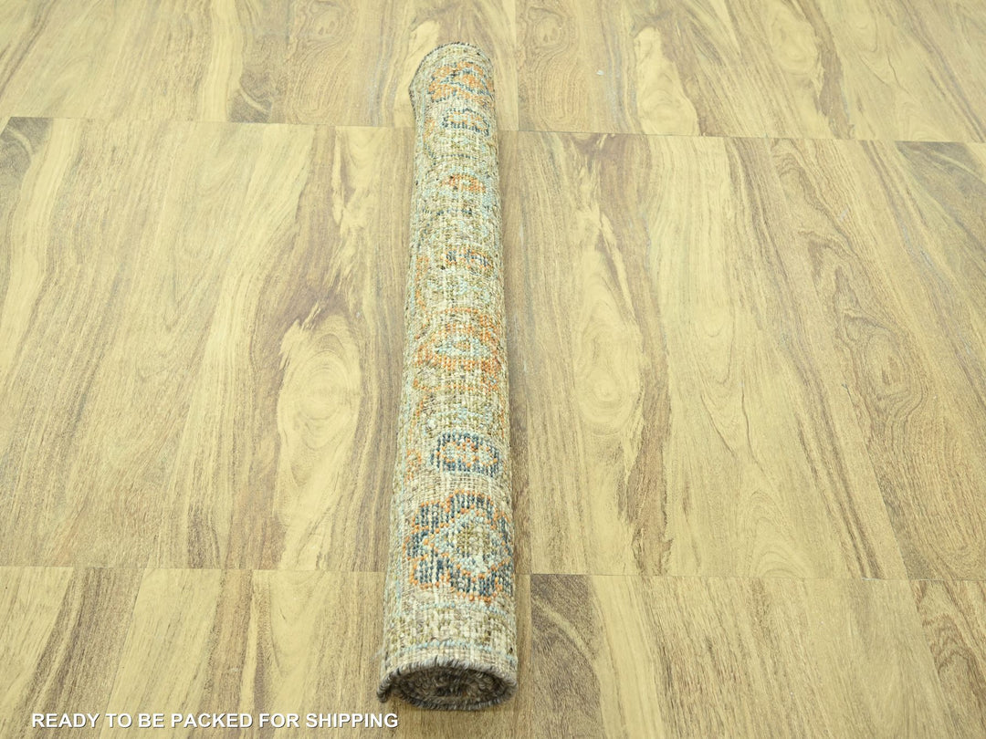 5'0" x 7'0" New Hand Knotted Brown Wool Rectangle Oriental Rug - MOA10277018