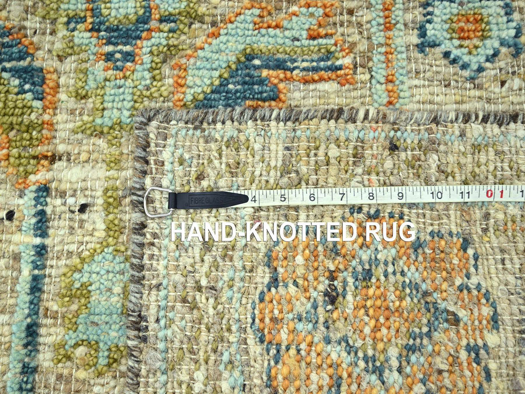 5'0" x 7'0" New Hand Knotted Brown Wool Rectangle Oriental Rug - MOA10277018
