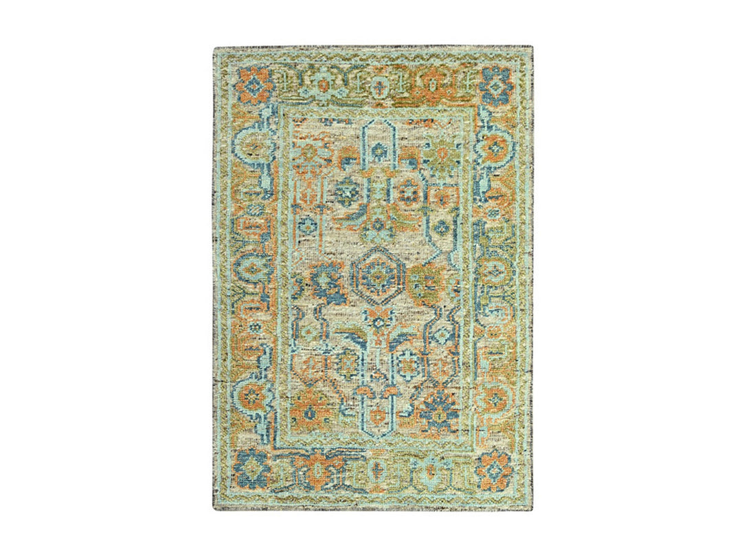 4'2" x 6'1" New Hand Knotted Brown Wool Rectangle Oriental Rug - MOA10277019