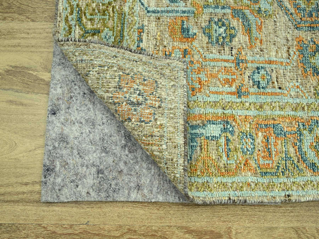 4'2" x 6'1" New Hand Knotted Brown Wool Rectangle Oriental Rug - MOA10277019