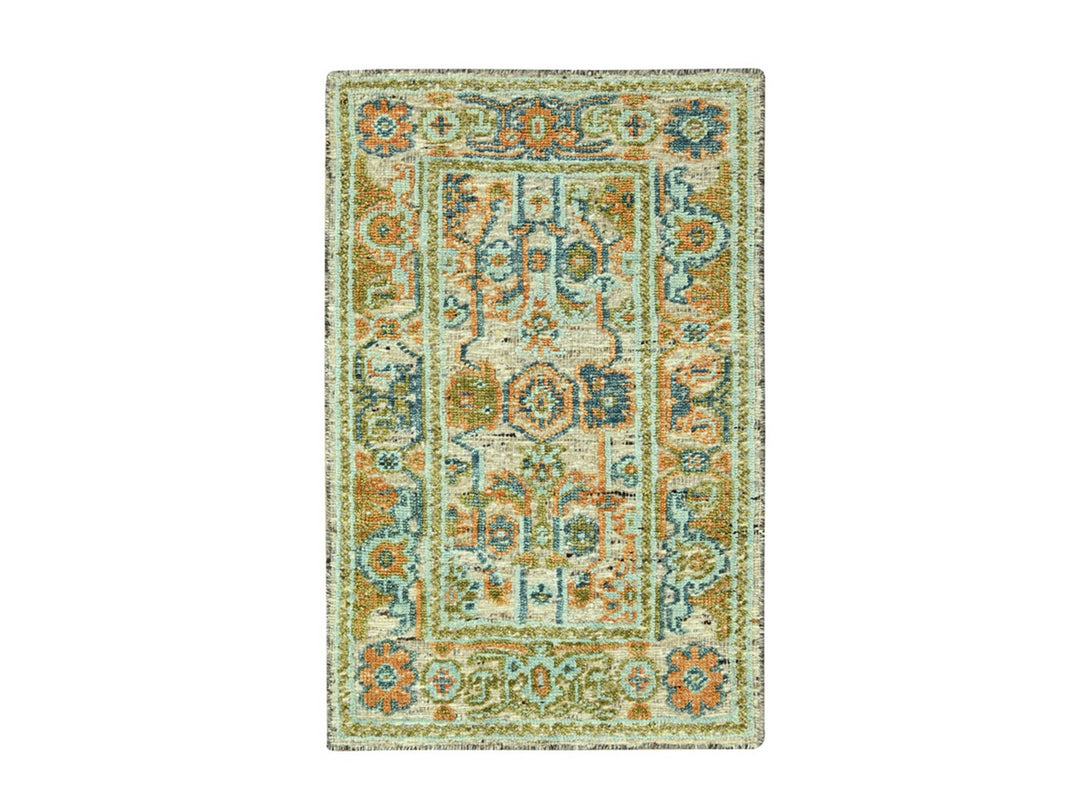 3'3" x 5'0" New Hand Knotted Brown Wool Rectangle Oriental Rug - MOA10277021